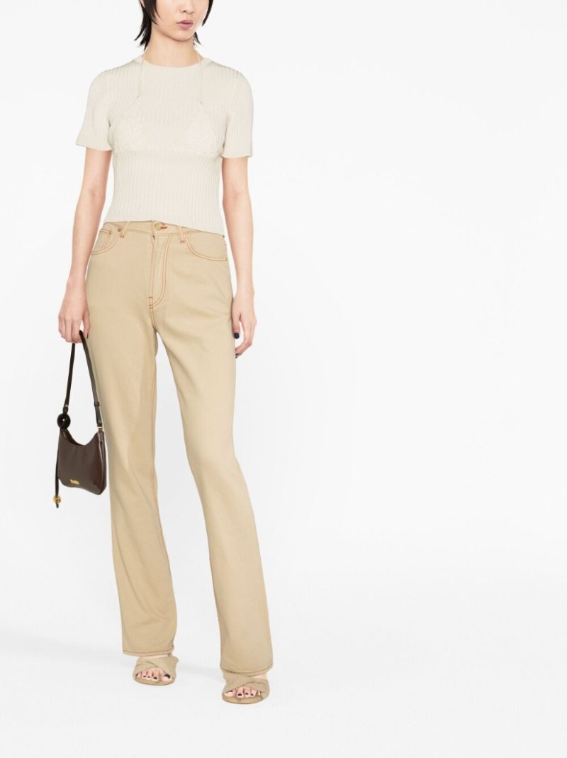 Neutral Le De NÃ_x0083_Â®mes Organic Cotton Flared Jeans