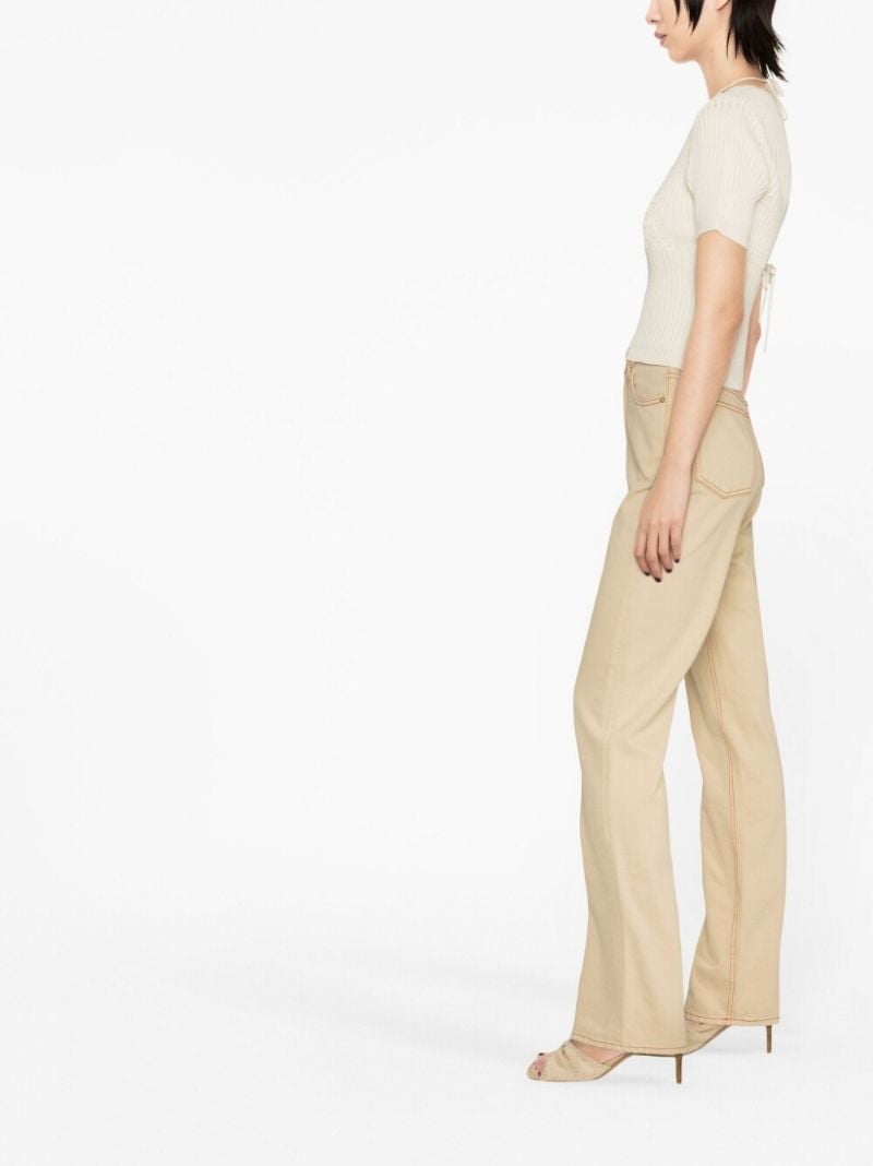 Neutral Le De NÃ_x0083_Â®mes Organic Cotton Flared Jeans