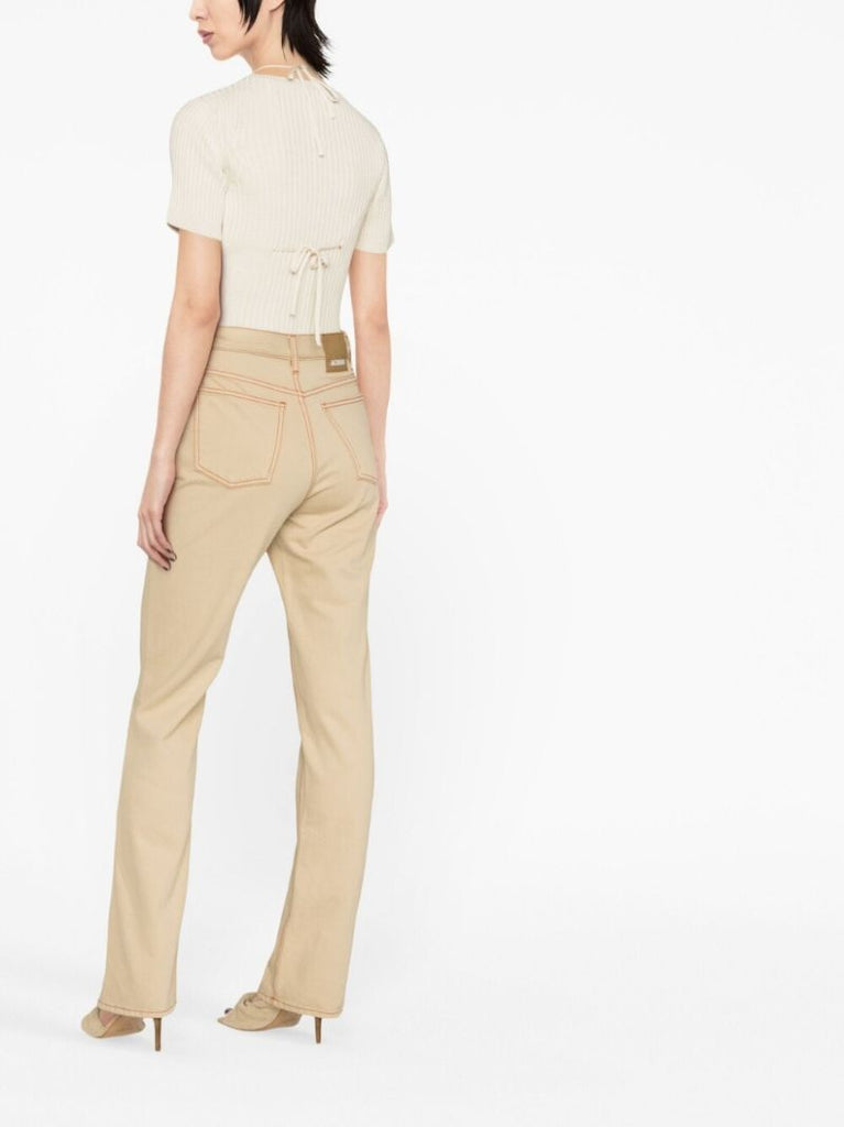 Neutral Le De NÃ_x0083_Â®mes Organic Cotton Flared Jeans