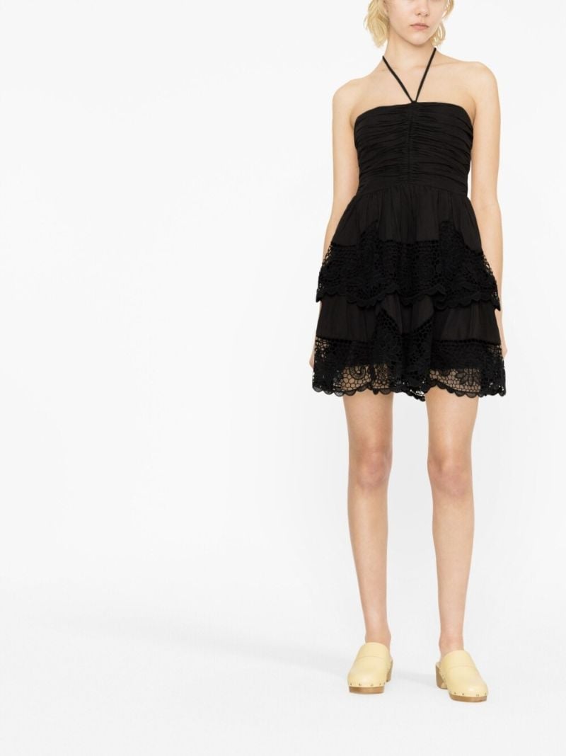 Black Savannah Halterneck Mini Dress