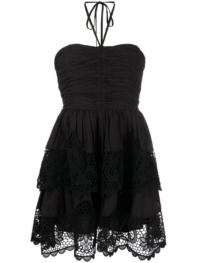 Black Savannah Halterneck Mini Dress