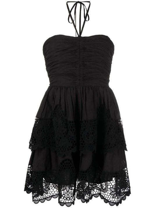 Black Savannah Halterneck Mini Dress