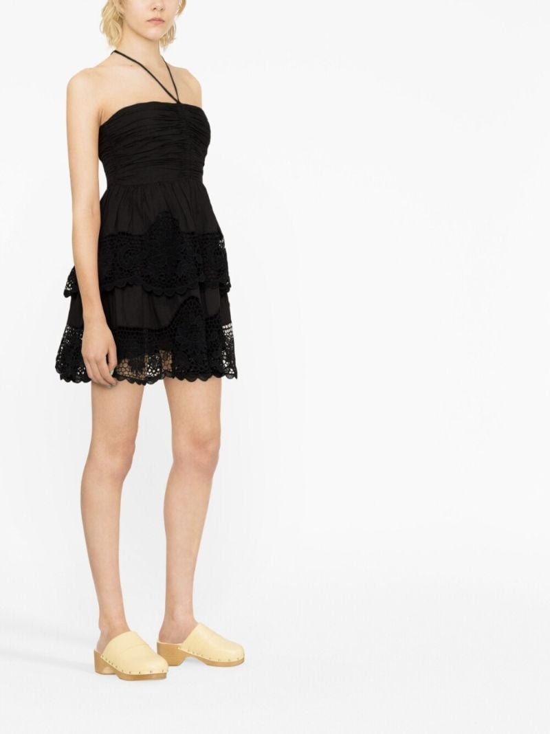 Black Savannah Halterneck Mini Dress