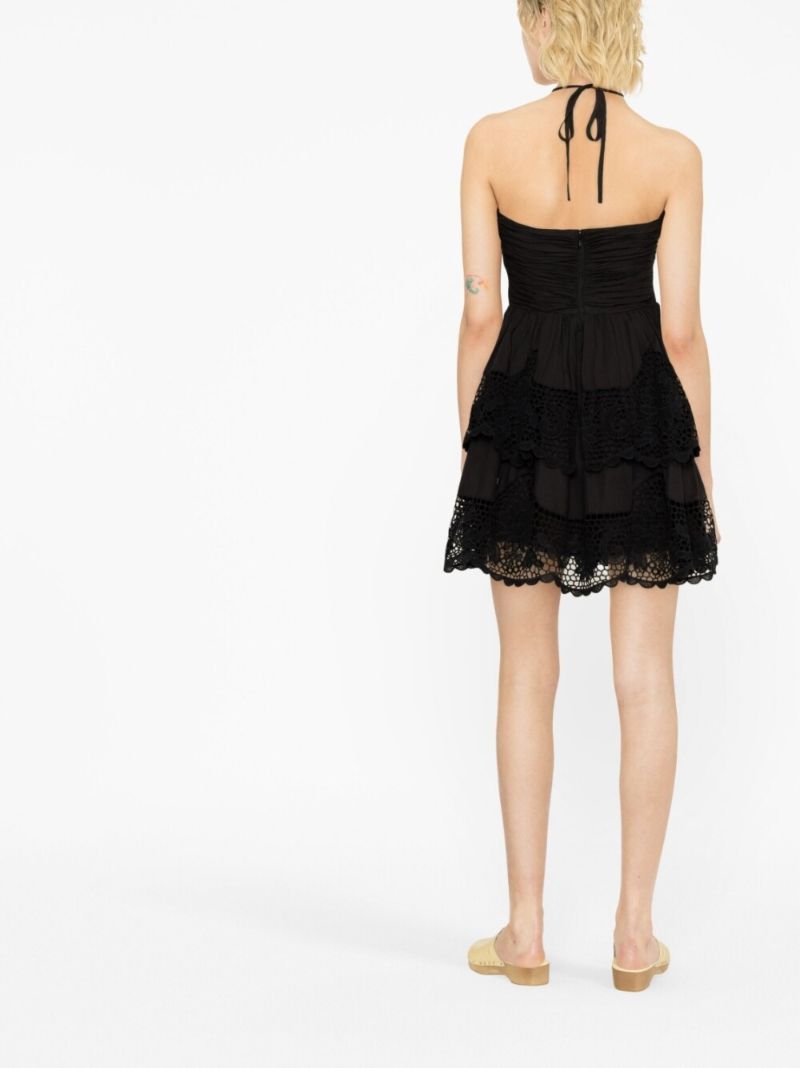 Black Savannah Halterneck Mini Dress