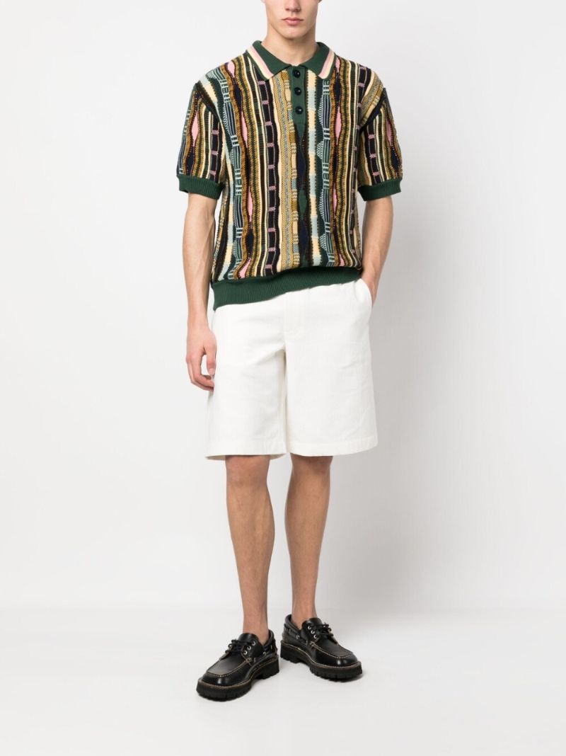 White Cotton Track Shorts