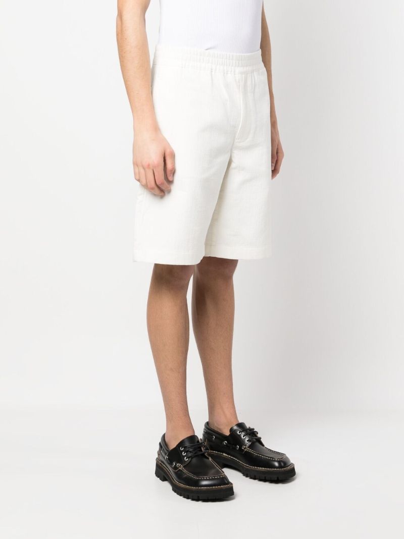 White Cotton Track Shorts