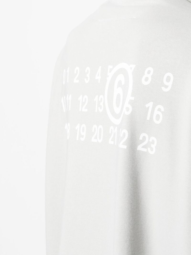 Grey Logo Print Oversized Hoodie