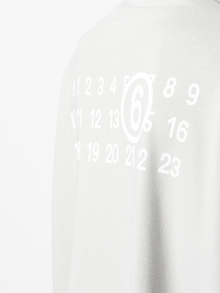 Grey Logo Print Oversized Hoodie