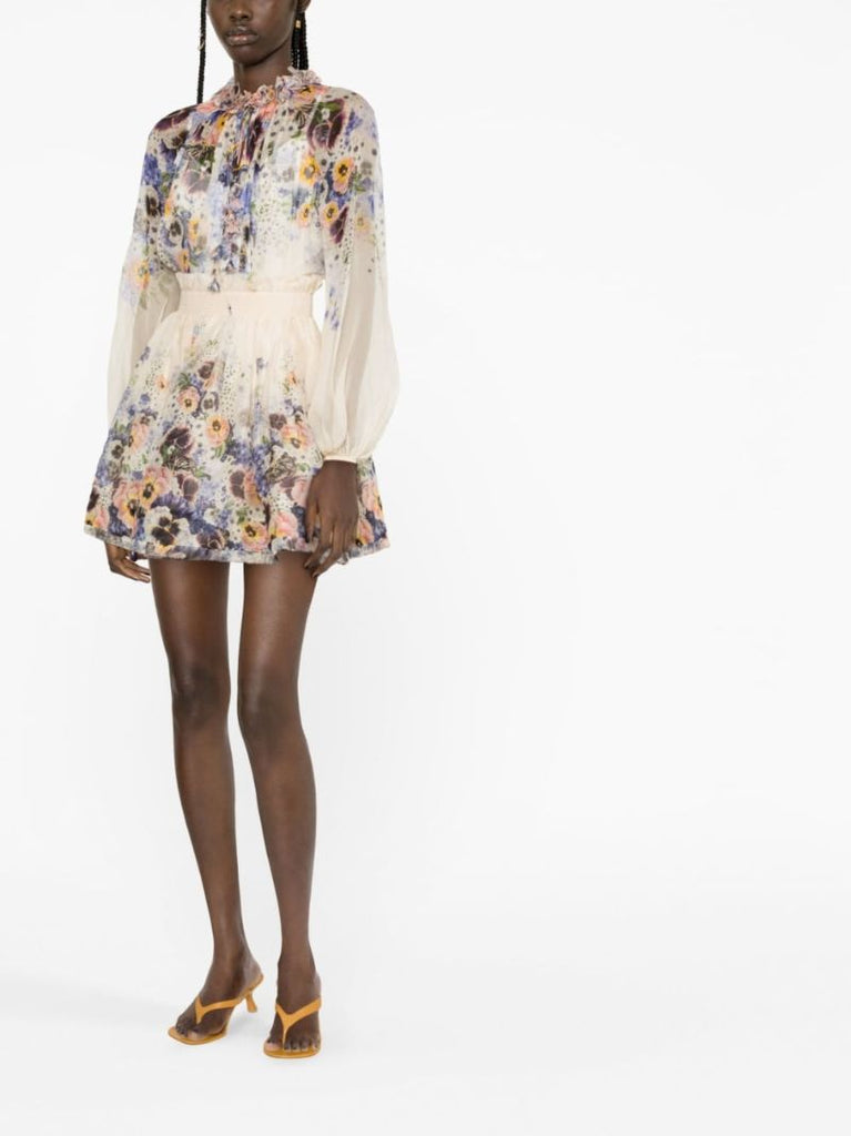 White Tama Floral Blouse