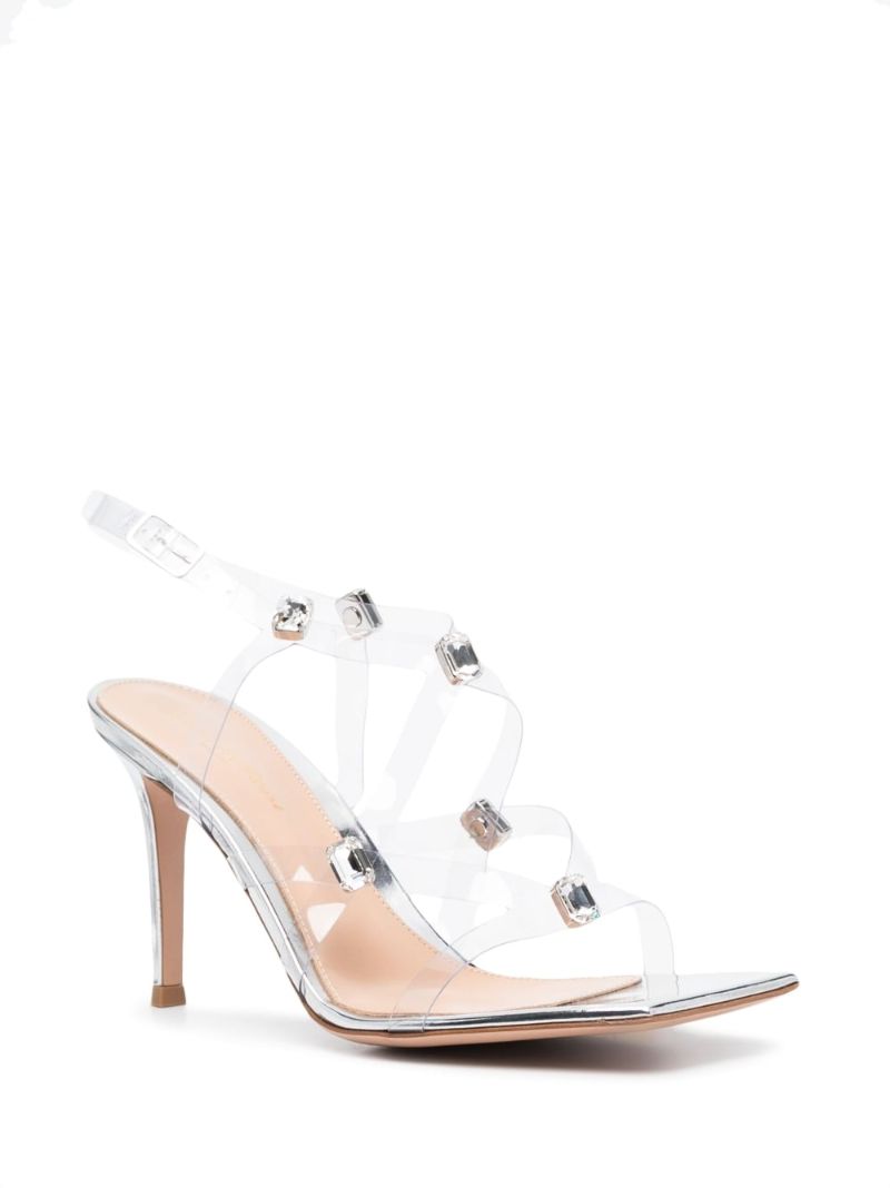 White Crystal Fever 85 Sandals
