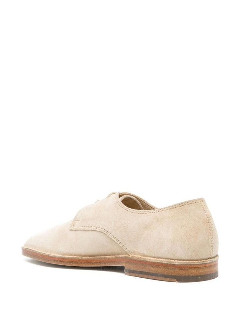 Neutral Suede Lace-up Shoes