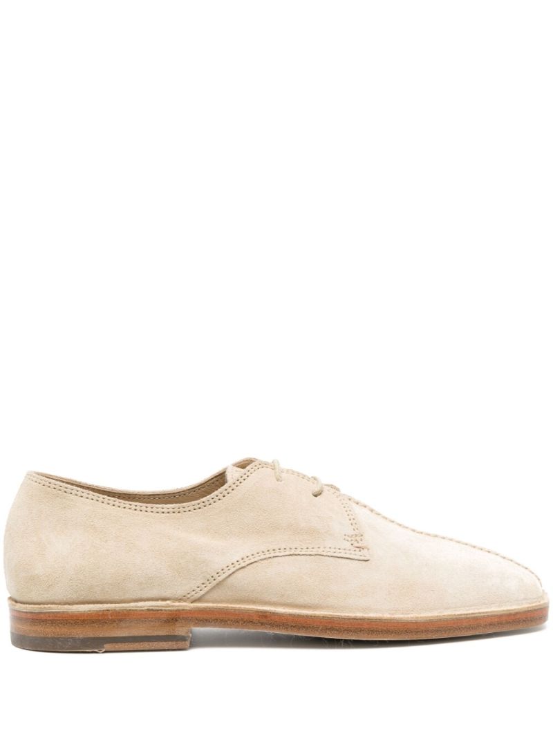 Neutral Suede Lace-up Shoes