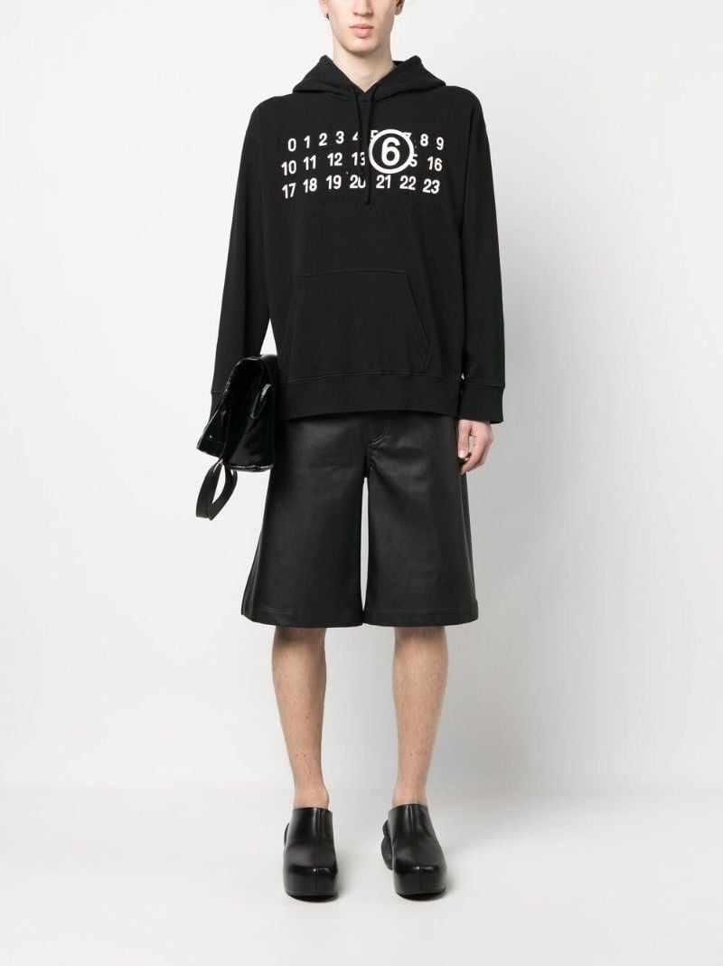 Black Numbers Logo Hoodie