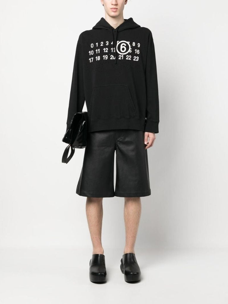 Black Numbers Logo Hoodie