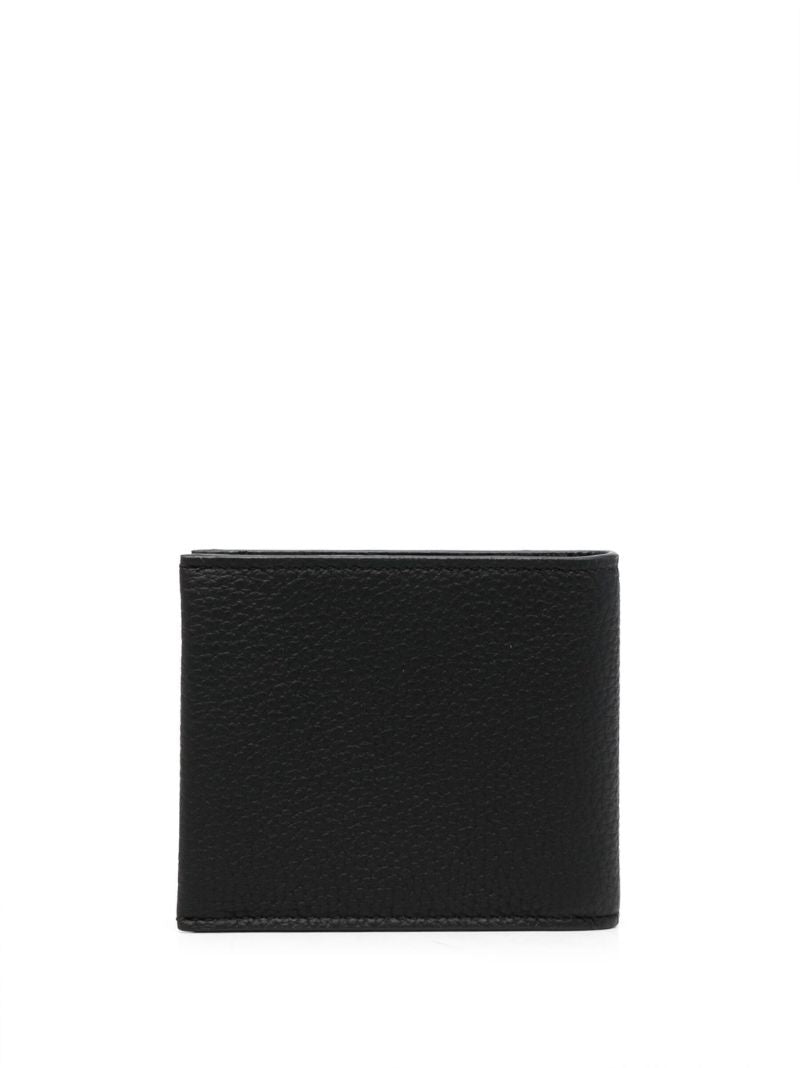 Black Pebbled Folded Wallet