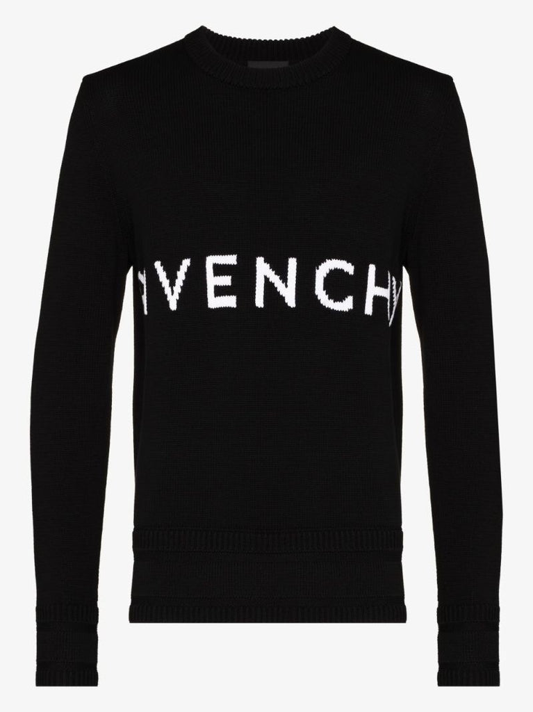 Logo Intarsia Cotton Sweater