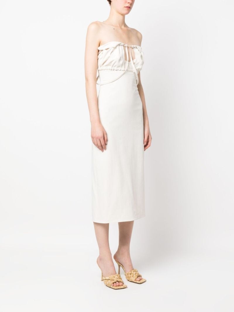 White La Robe Bikini Strapless Dress