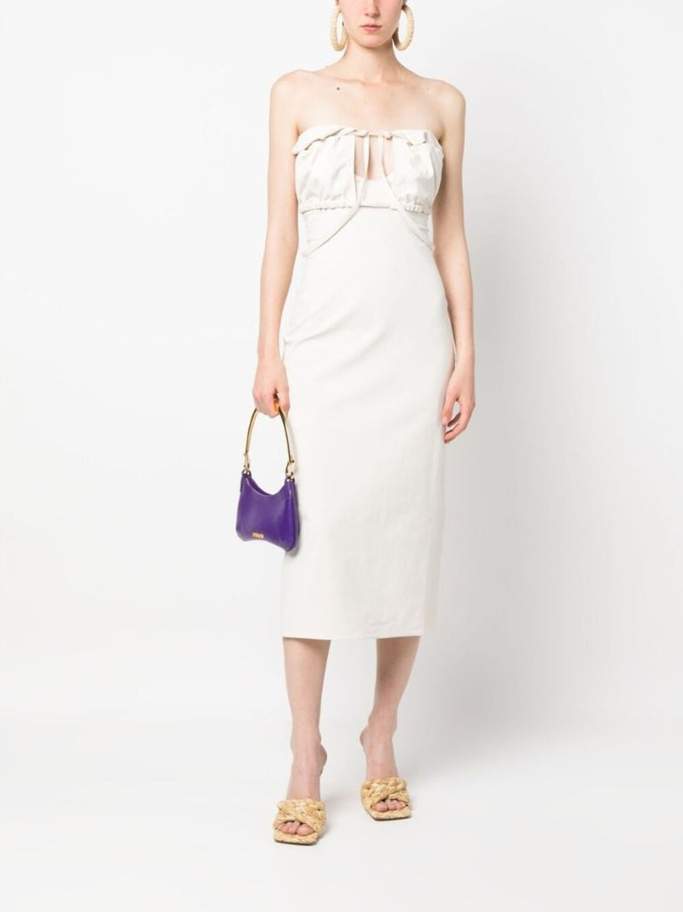 White La Robe Bikini Strapless Dress