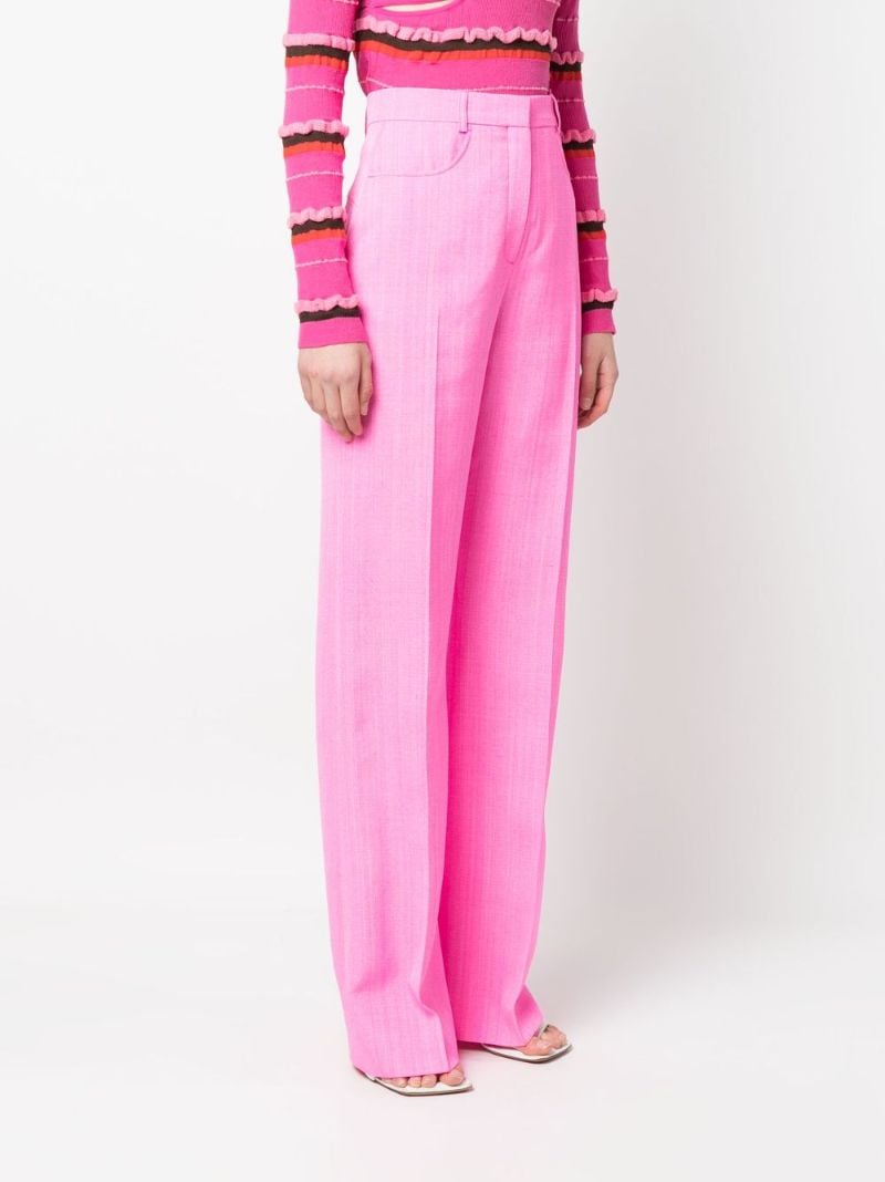 Pink Le Pantalon Sauge Flared Trousers
