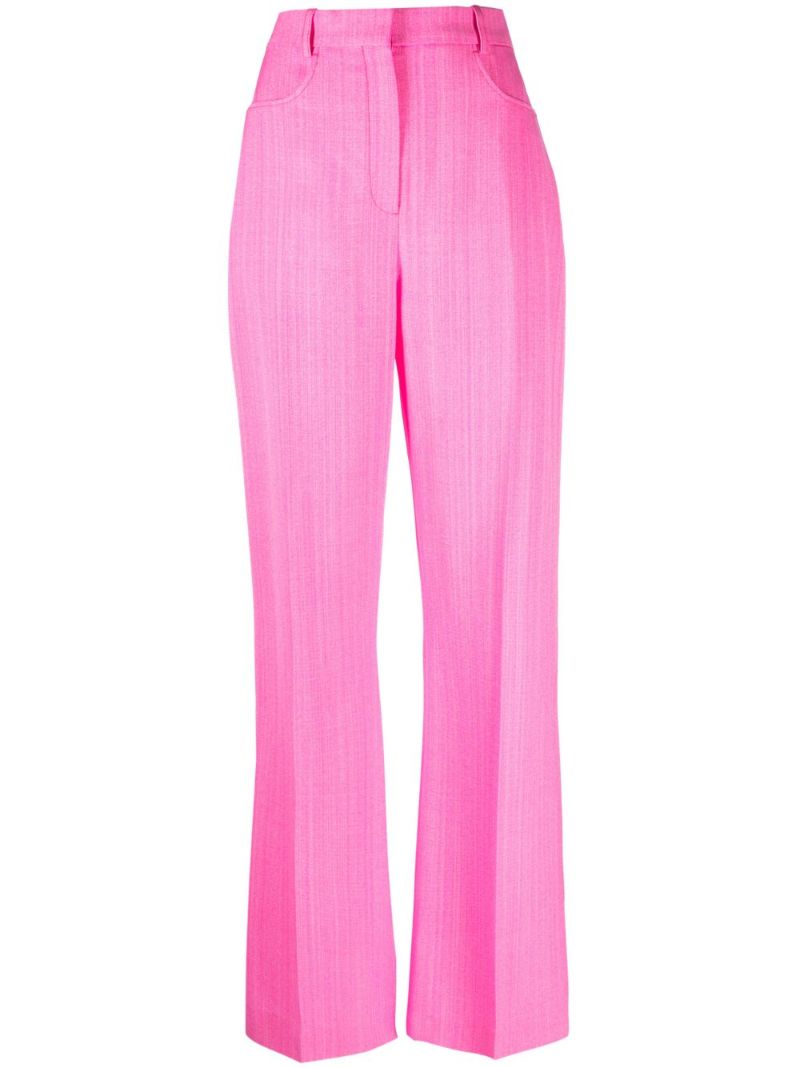 Pink Le Pantalon Sauge Flared Trousers