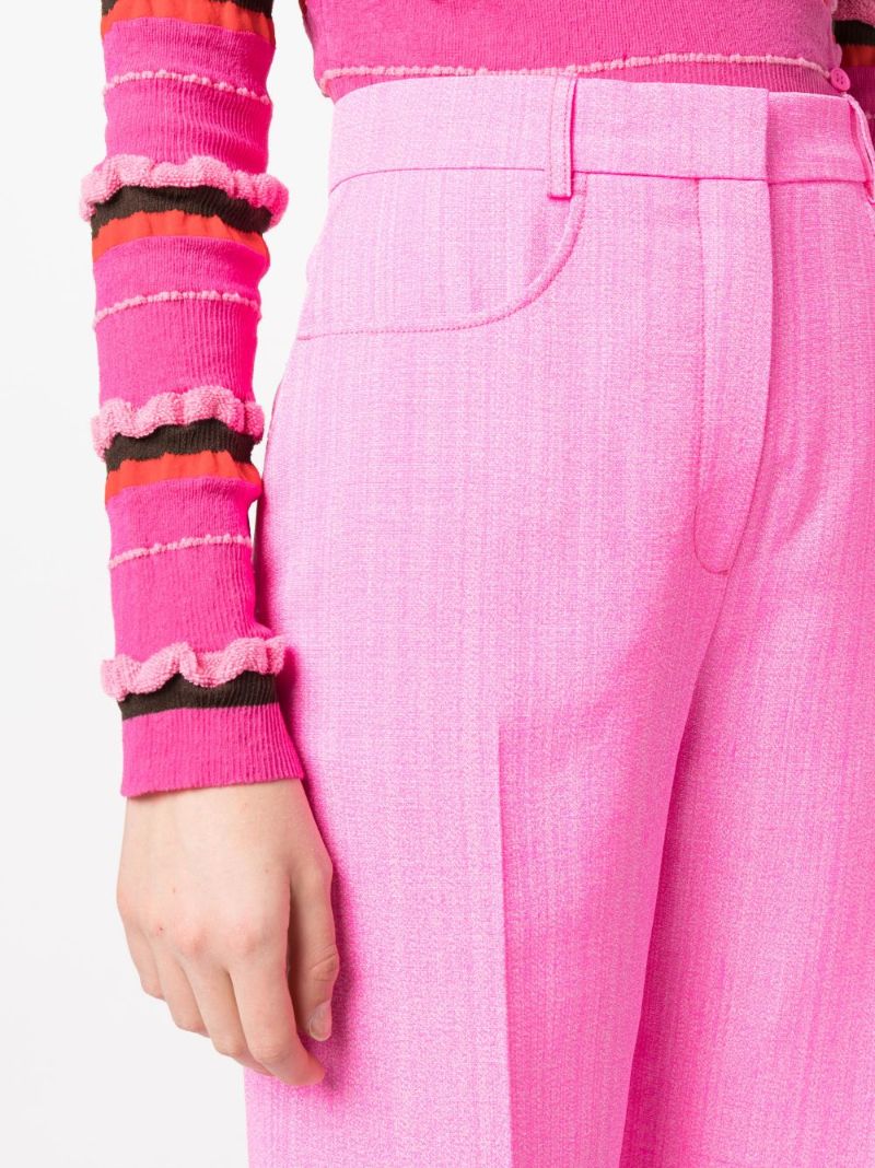Pink Le Pantalon Sauge Flared Trousers