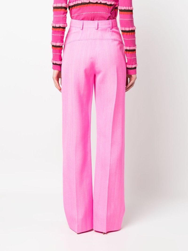 Pink Le Pantalon Sauge Flared Trousers