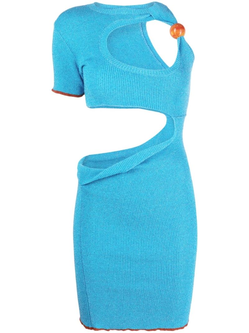 Blue La Robe Brilho Cut-out Mini Dress