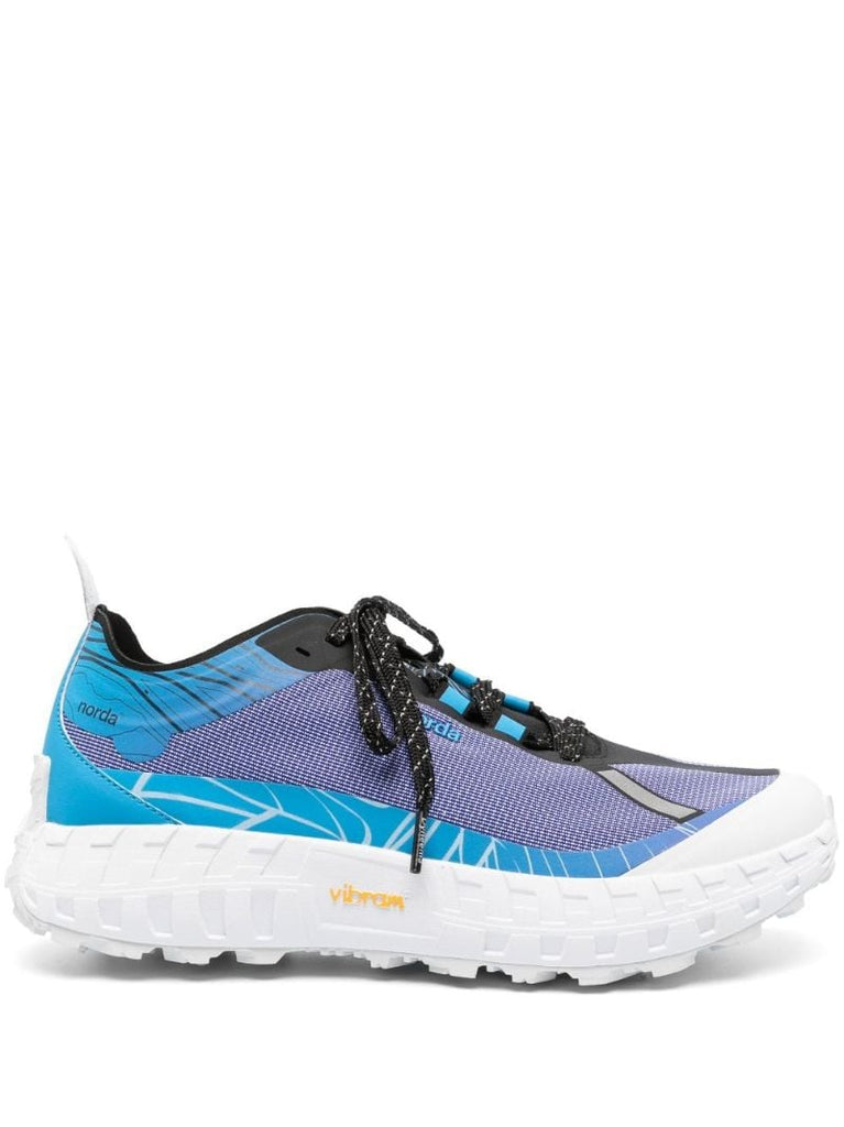 Blue, Purple and Black 001 Dyneema Hand Painted Sneakers