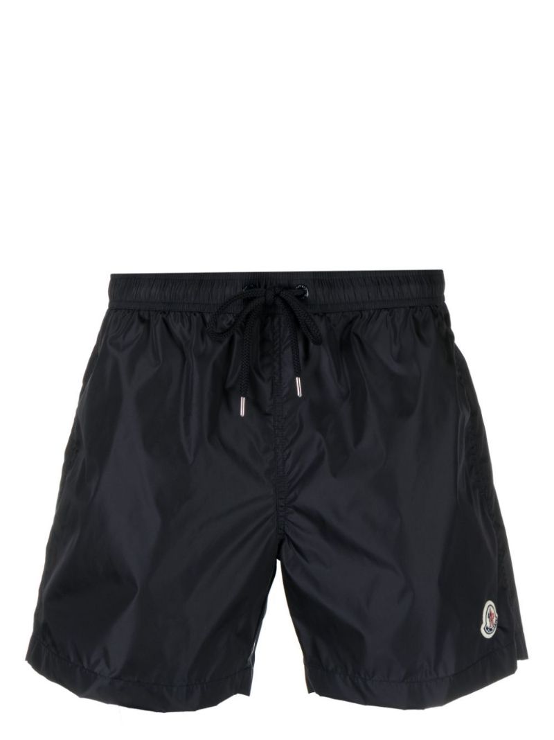 Blue Logo-patch Swim Shorts
