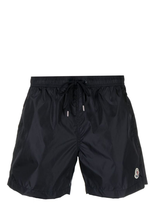 Blue Logo-patch Swim Shorts