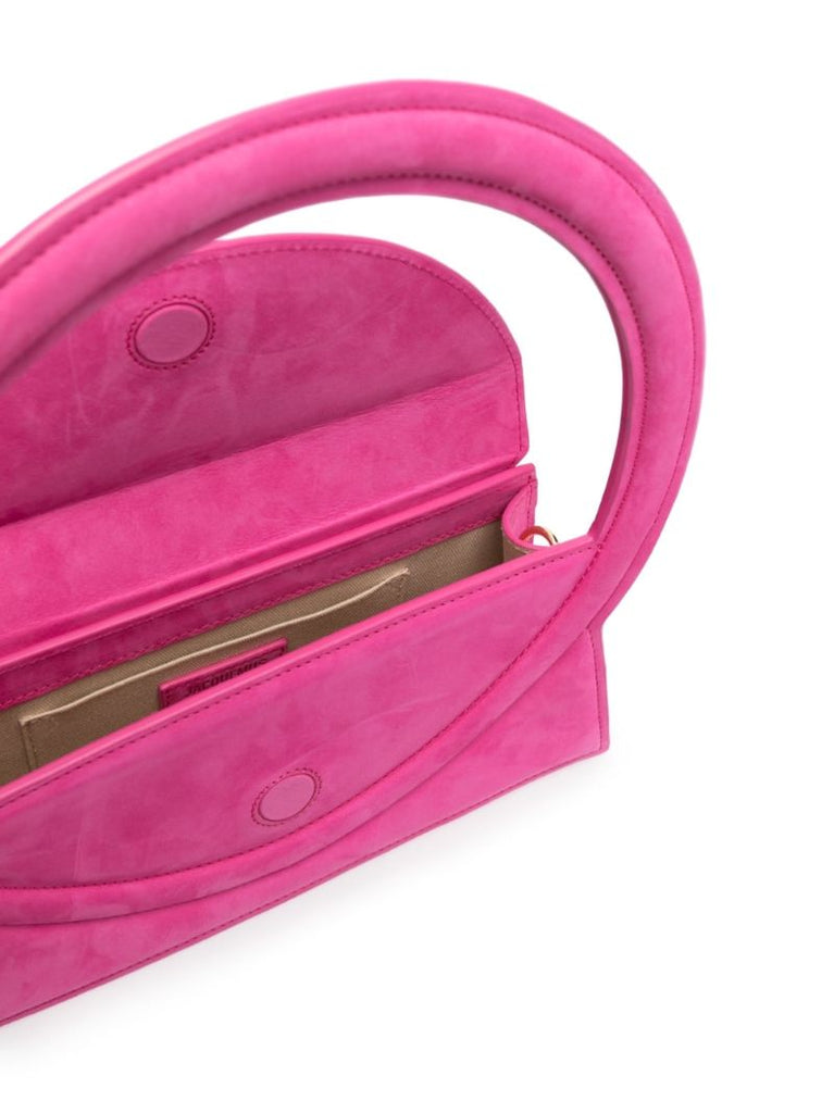 Pink Le Sac Rond Leather Top Handle Bag
