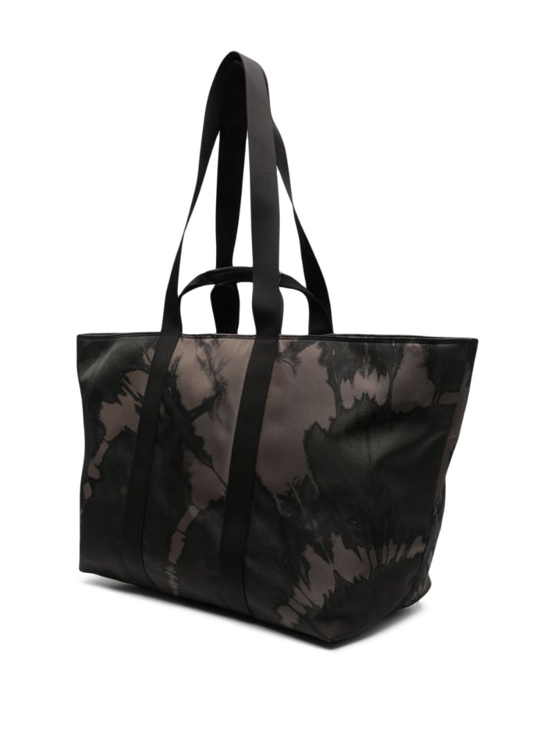 Black Logo Print Tote Bag