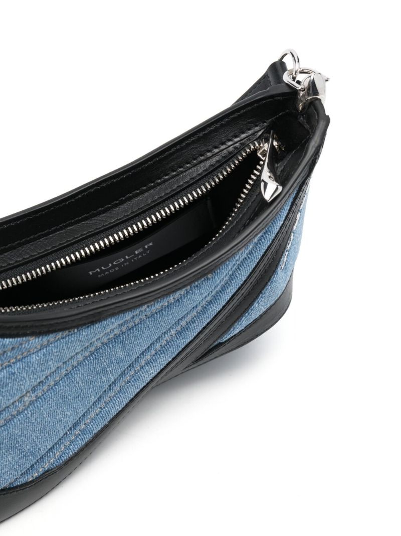 Blue Spiral Curve Shoulder Bag