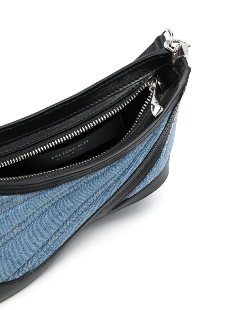 Blue Spiral Curve Shoulder Bag
