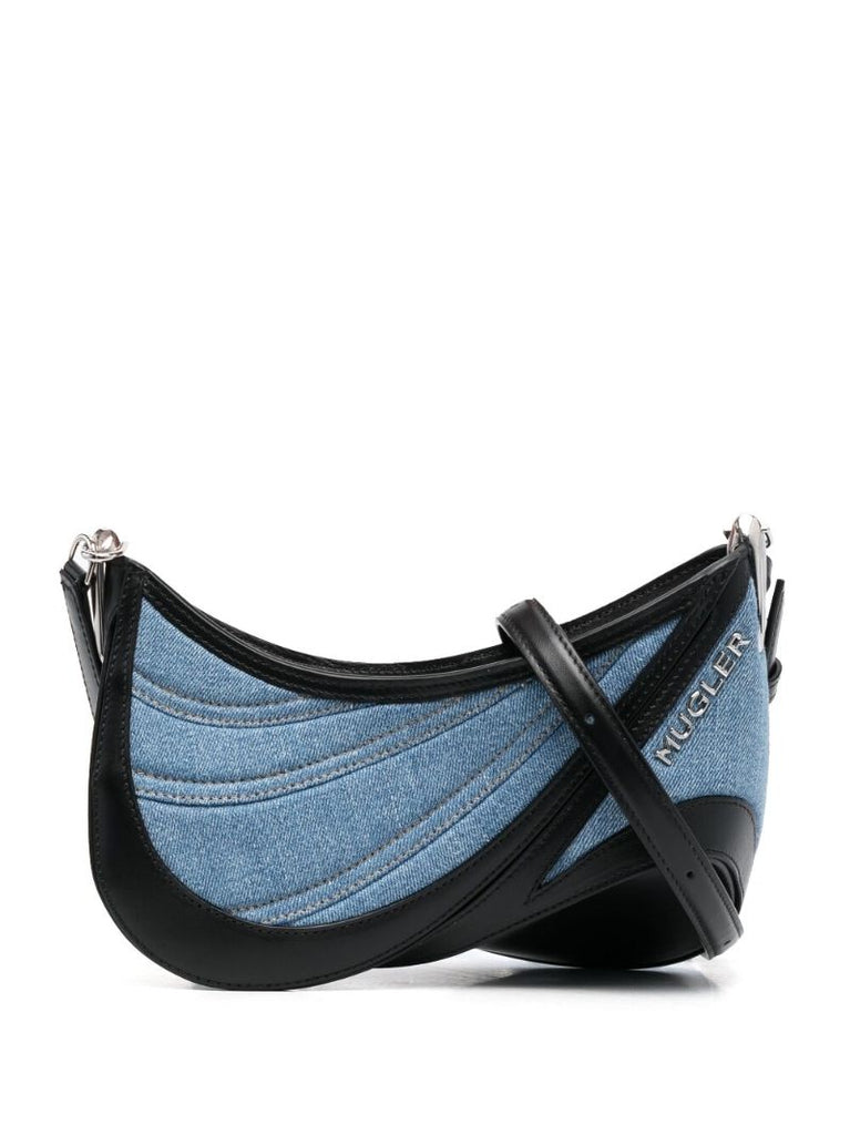 Blue Spiral Curve Shoulder Bag