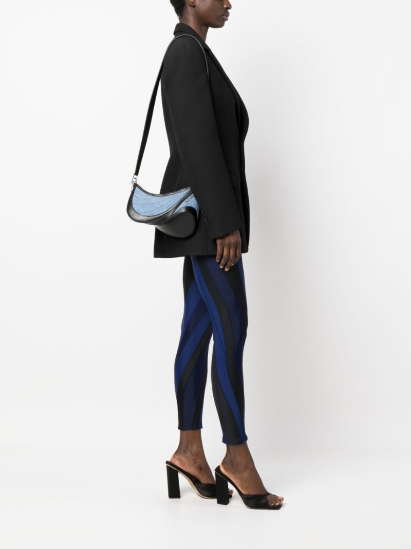 Blue Spiral Curve Shoulder Bag