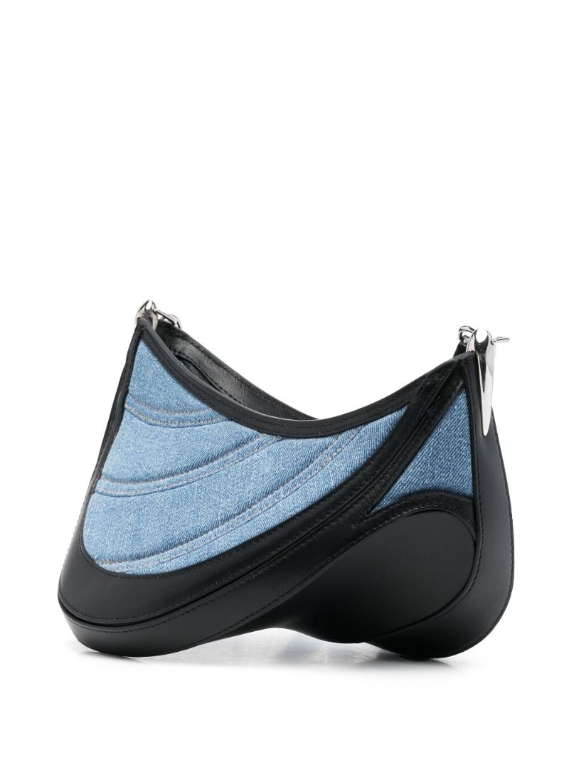 Blue Spiral Curve Shoulder Bag