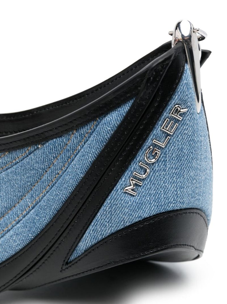 Blue Spiral Curve Shoulder Bag