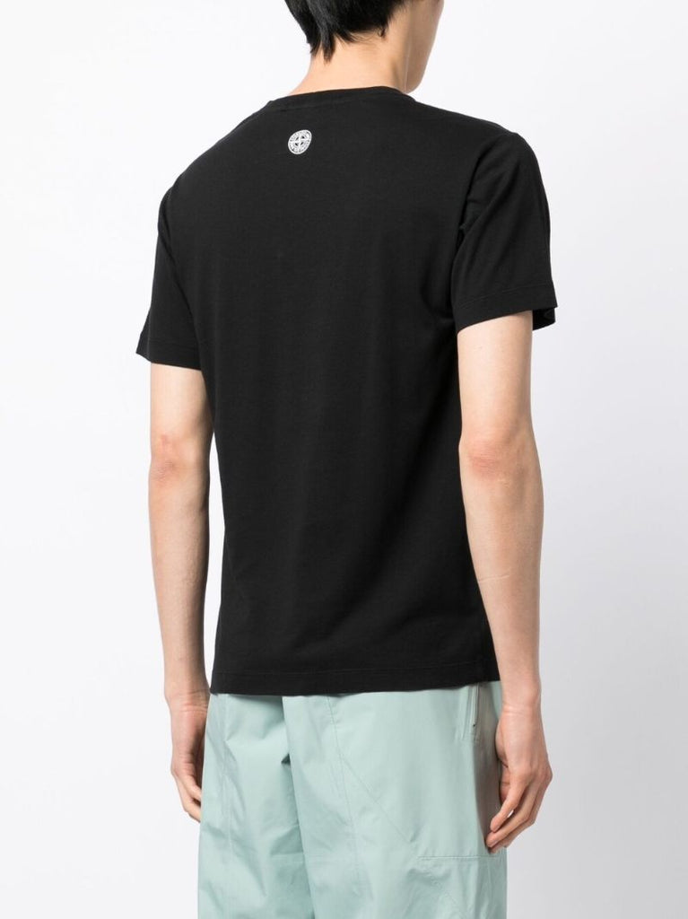 Black Cotton Institutional Two Print T-shirt