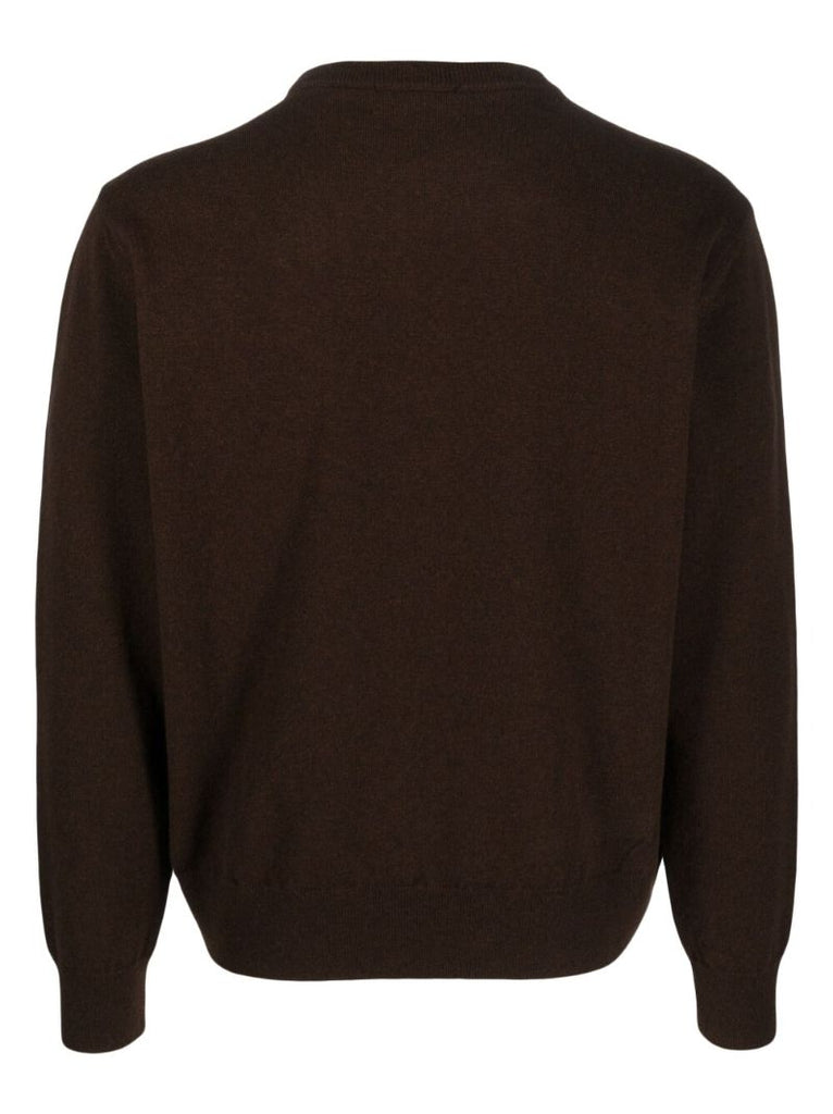 Brown Wool Crew-neck Sweater