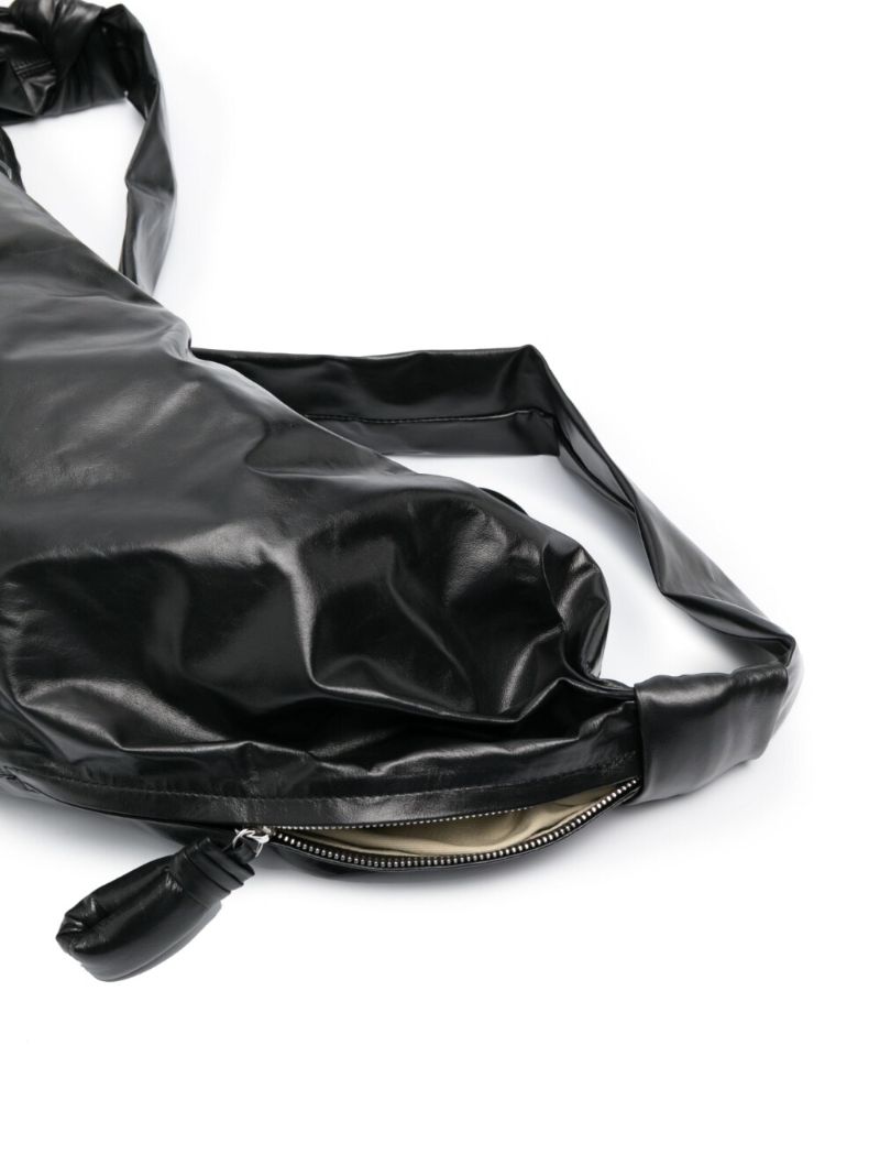Black Croissant Small Leather Shoulder Bag