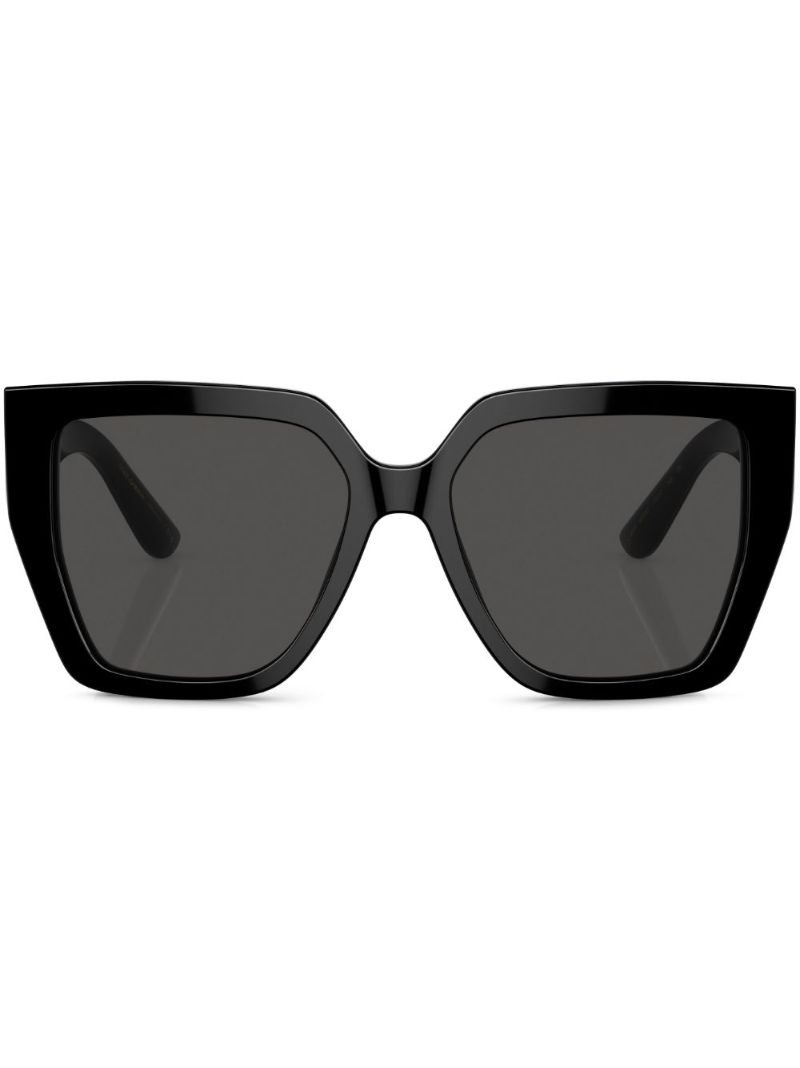 Black Oversize Square-frame Sunglasses