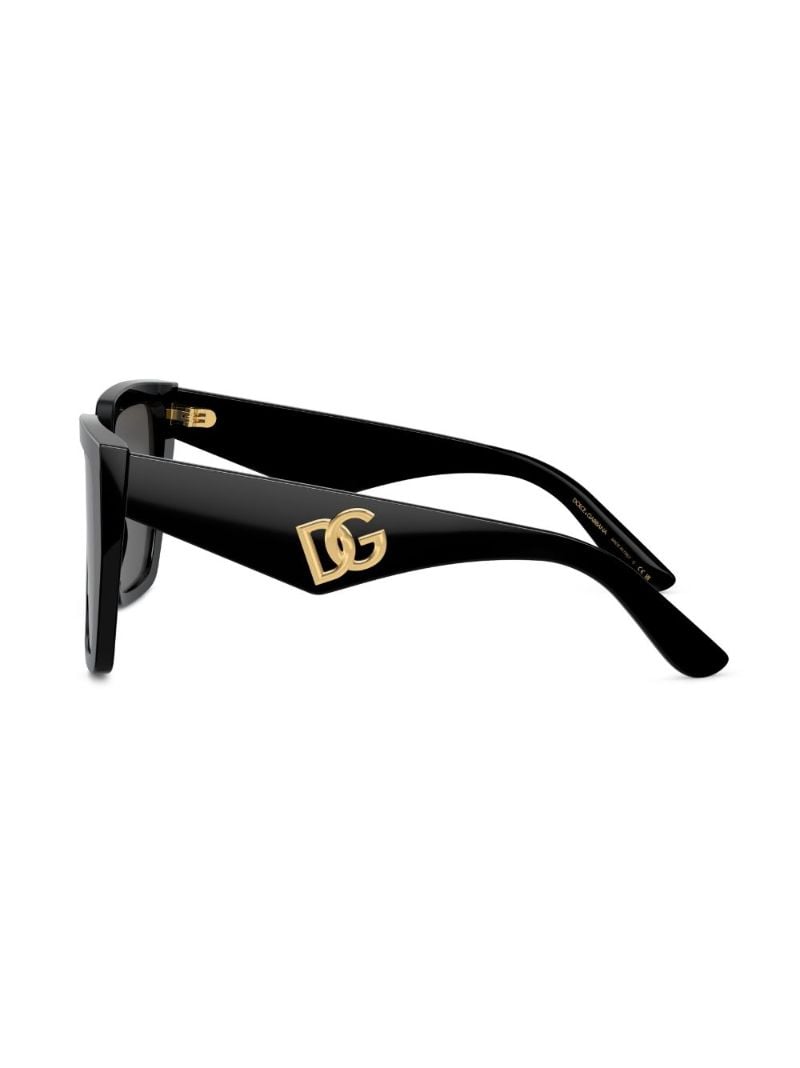 Black Oversize Square-frame Sunglasses