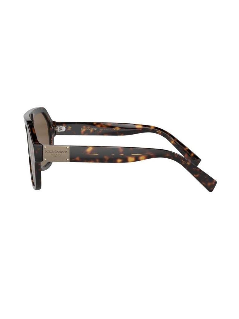Brown Dg Plaque Pilot Sunglasses