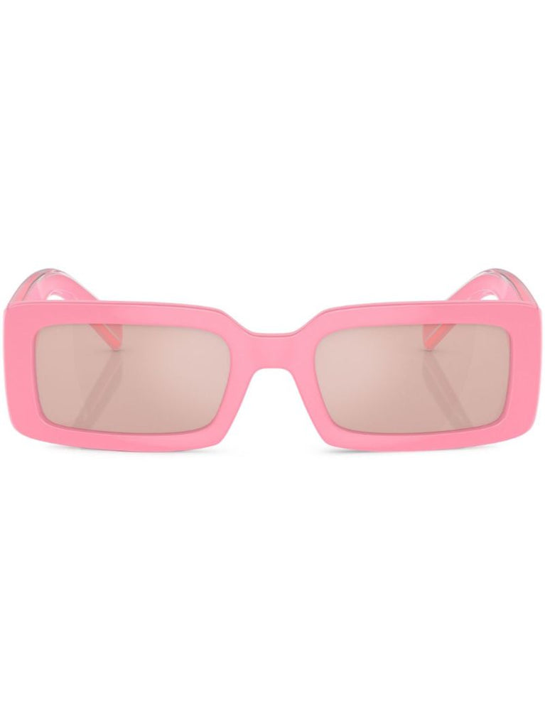 Pink Logo-print Rectangle Sunglasses