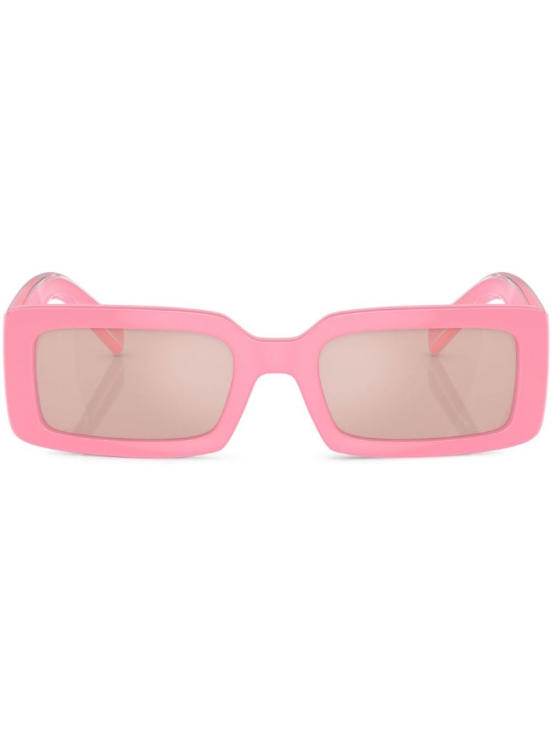 Pink Logo-print Rectangle Sunglasses