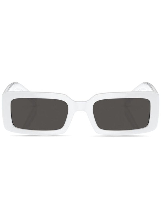 White Dg Elastic Rectangular Sunglasses