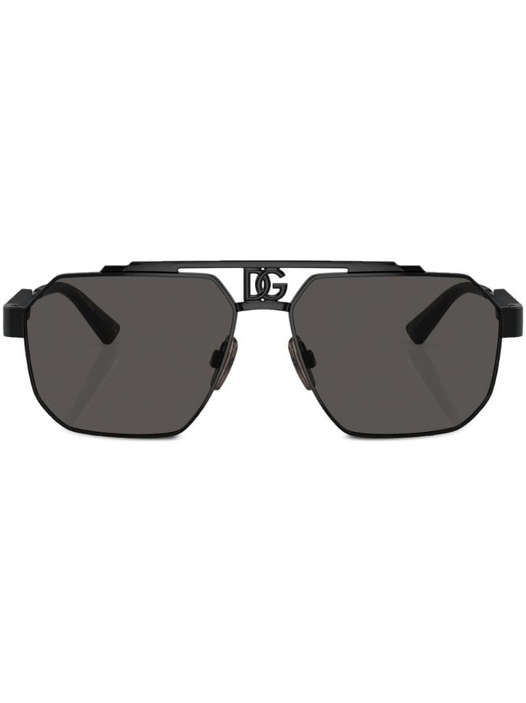 Black Dark Sicily Pilot Sunglasses