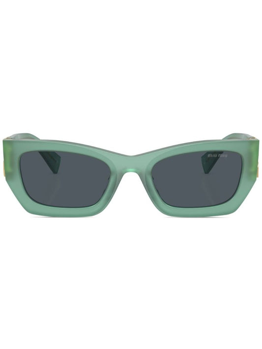 Green Logo Plaque Rectangle Sunglasses