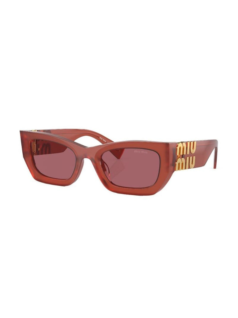 Brown Logo Plaque Rectangle Sunglasses